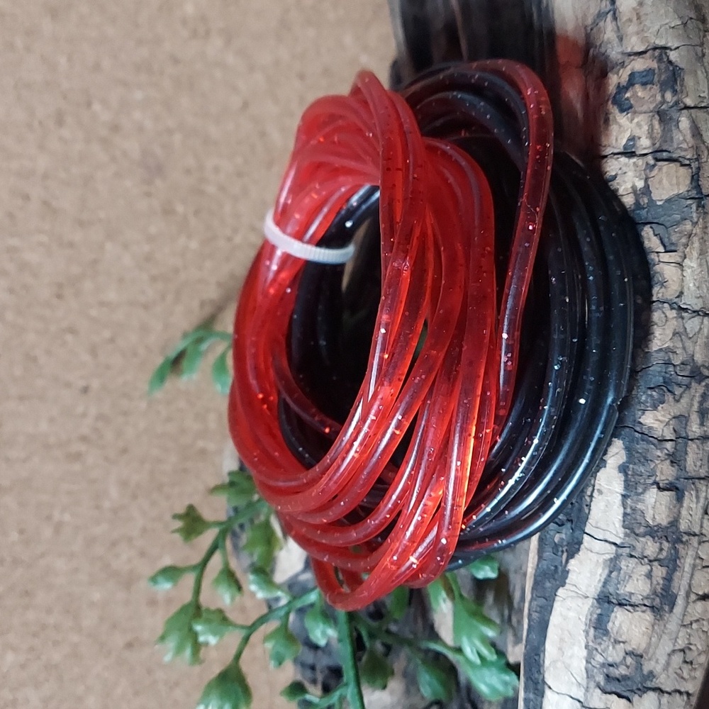 B025 20 Piece Glitter Jelly Band Bracelets